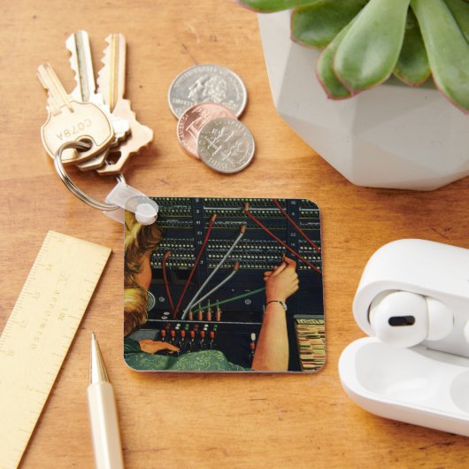 Telefooncentrale, Vintage bedrijven Sleutelhanger (Bureau)