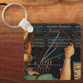 Telefooncentrale, Vintage bedrijven Sleutelhanger (Voorkant)