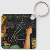 Telefooncentrale, Vintage bedrijven Sleutelhanger (Achterkant)
