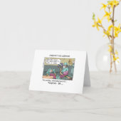 Telefooncode Blauwe Cartoon Funny Notecard Kaart (Gele Bloem)