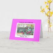 Telefooncode Blue Cartoon Funny Wenskaart Kaart (Gele Bloem)