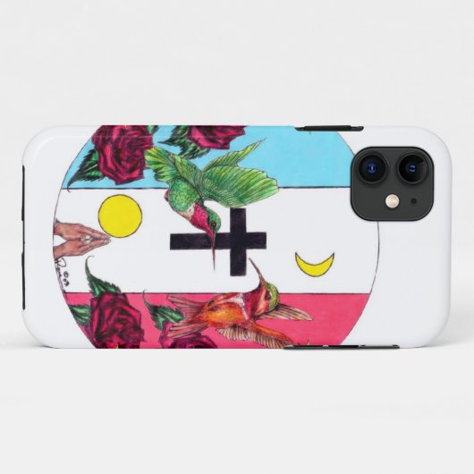 Telefooncover-Yaqui Flag Case-Mate iPhone Case (Achterkant (horizontaal))