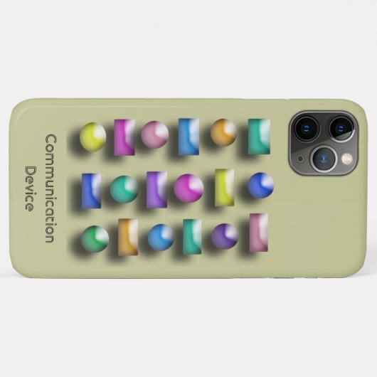 Telefoondraagtas - Drie dimensionale Buttonnen Case-Mate iPhone Case (Achterkant (horizontaal))