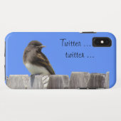 Telefoondraagtas - Flycatcher op hek Case-Mate iPhone Case (Achterkant (horizontaal))