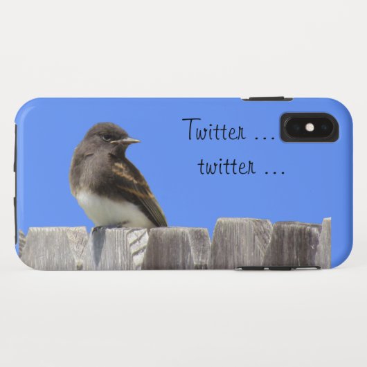 Telefoondraagtas - Flycatcher op hek Case-Mate iPhone Case (Achterkant (horizontaal))