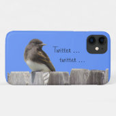 Telefoondraagtas - Flycatcher op hek Case-Mate iPhone Case (Achterkant (horizontaal))
