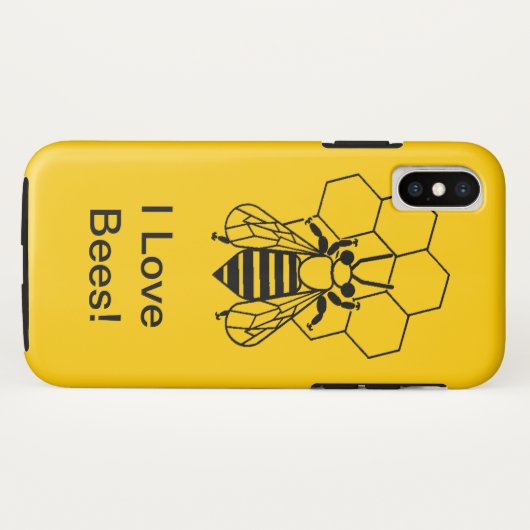 Telefoondraagtas - Ik hou van bijen Case-Mate iPhone Case (Achterkant (horizontaal))