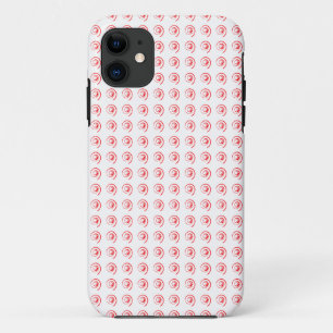 Telefoondraagtas met gereduceerde rode draden iPhone 11 hoesje