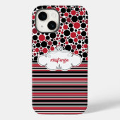 Telefoondraagtas met speciale Floral & Stripes Case-Mate iPhone Case (Achterkant)