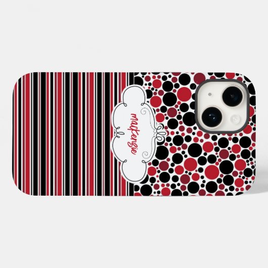 Telefoondraagtas met speciale Floral & Stripes Case-Mate iPhone Case (Achterkant (horizontaal))