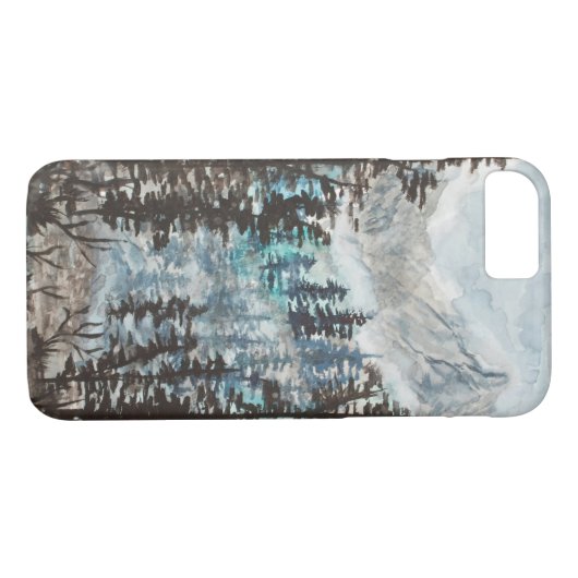Telefoondraagtas met verzachtende waterverf Case-Mate iPhone case (Achterkant (Horizontaal))