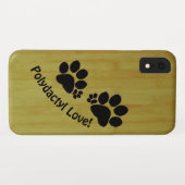 Telefoondraagtas - Tekenafdrukken op bamboevloer Case-Mate iPhone Case (Achterkant (horizontaal))