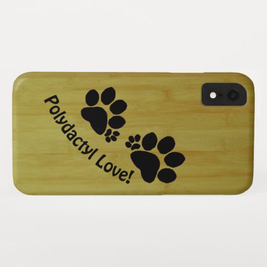 Telefoondraagtas - Tekenafdrukken op bamboevloer Case-Mate iPhone Case (Achterkant (horizontaal))