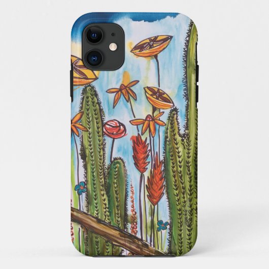 Telefoondraagtas van Cactus en Blooms Case-Mate iPhone Case (Achterkant)