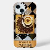 Telefoondraagtas voor foto-monogram koffie Case-Mate iPhone case (Achterkant)