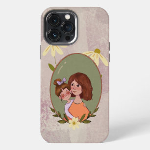 Telefoondraagtas voor moeder en kind ter illustrat iPhone 13 pro max hoesje