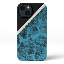 Telefoondraagtas "Wood Turquoise"