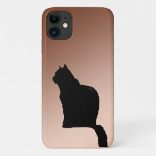 Telefoondraagtas - Zwarte kat op koperen achtergro Case-Mate iPhone Case