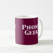 Telefoongeek cadeaus koffiemok (Voorkant rechts)