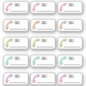 Telefoongesprek Herinneringslabels Bujo Planner Sticker (Voorkant)