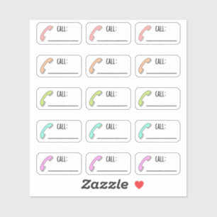 Telefoongesprek Telefoon Herinneringslabels Bujo P Sticker