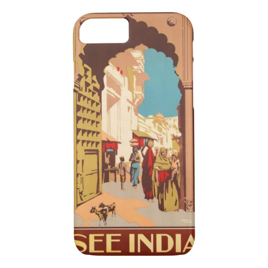 Telefoongevallen met Indiase reisaffiche Case-Mate iPhone Case (Achterkant)