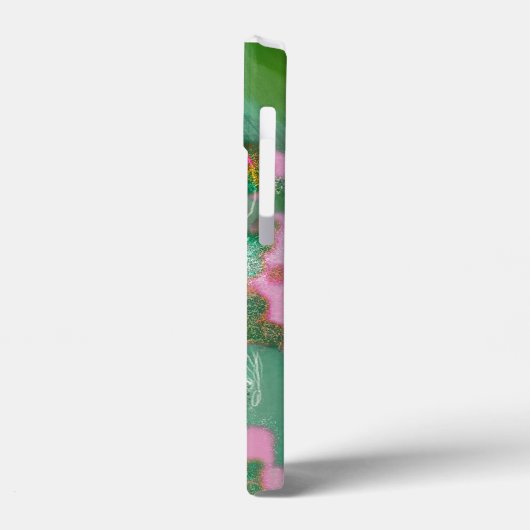 Telefoongevallen Psychedelic lila groen monogram Case-Mate iPhone Case (Achterkant / Links)