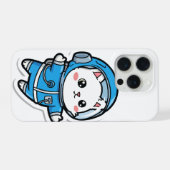 Telefoonhoes Cute Astronaut Kat iPhone Hoesje (Achterkant horizontaal)