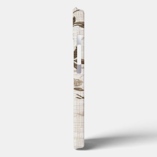 Telefoonhoes met bruin bloemontwerp Case-Mate iPhone case (Achterkant / Links)