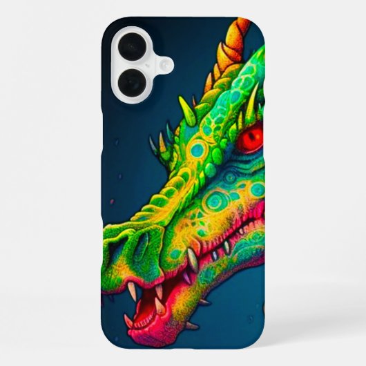 Telefoonhoes met drakengezicht iPhone hoesje (Achterkant)