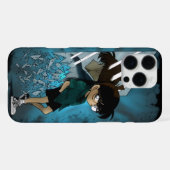 Telefoonhoes met dubbele identiteit voor anime iPhone hoesje (Achterkant horizontaal)