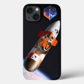 Telefoonhoes met Spica Mission Patch en astronaut Case-Mate iPhone Case (Achterkant)