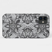 Telefoonhoes met zwart en wit patroon Case-Mate iPhone case (Achterkant (horizontaal))