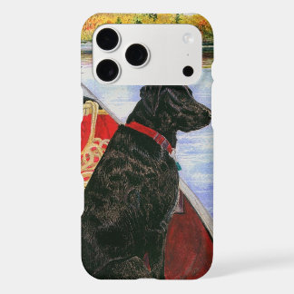 Telefoonhoes met zwart lab-kunstwerk van Linda Wag
