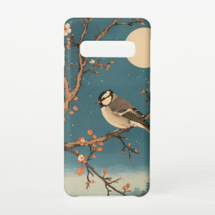 Telefoonhoes Moonlit Bird on Blossom Branch Samsung Galaxy S10 Hoesje