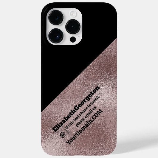 Telefoonhoesje - faux roze metallic Case-Mate iPhone case (Achterkant)