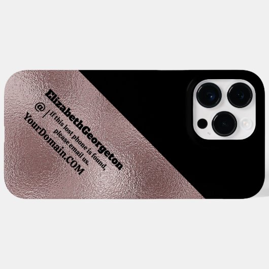 Telefoonhoesje - faux roze metallic Case-Mate iPhone case (Achterkant (horizontaal))