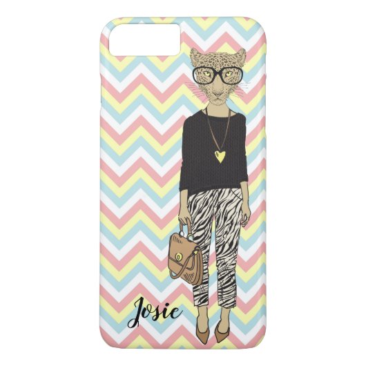 Telefoonhoesje Hipster Cat Naam toevoegen Case-Mate iPhone Case (Achterkant)