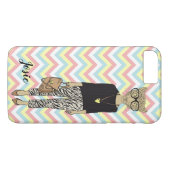 Telefoonhoesje Hipster Cat Naam toevoegen Case-Mate iPhone Case (Achterkant (Horizontaal))