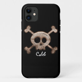 Telefoonhoesje met afgetakeld doodshoofd en botten iPhone 11 hoesje