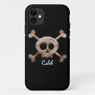 Telefoonhoesje met afgetakeld doodshoofd en botten iPhone 11 hoesje