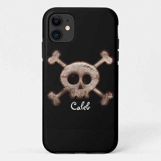 Telefoonhoesje met distressed schedel en botten Case-Mate iPhone case (Achterkant)