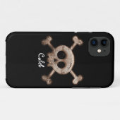 Telefoonhoesje met distressed schedel en botten Case-Mate iPhone case (Achterkant (horizontaal))