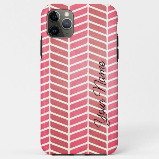 Telefoonhoesje met horizontale golven van roze tin Case-Mate iPhone case (Achterkant)