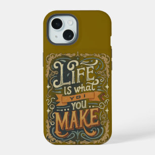Telefoonhoesje met levensspreuk iPhone 15 case