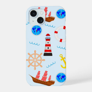 Telefoonhoesje met maritiem thema iPhone 15 case
