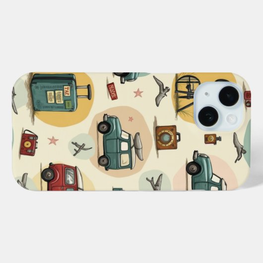 Telefoonhoesje met reispatroon Case-Mate iPhone case (Achterkant (horizontaal))