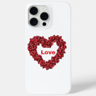 Telefoonhoesje met rood hart en liefde iPhone 15 pro max hoesje