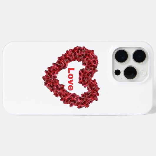 Telefoonhoesje met rood hart en liefde Case-Mate iPhone case (Achterkant (horizontaal))