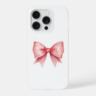 “Telefoonhoesje met Roze Strik 🎀 | Zachte coquett iPhone 15 Pro Case